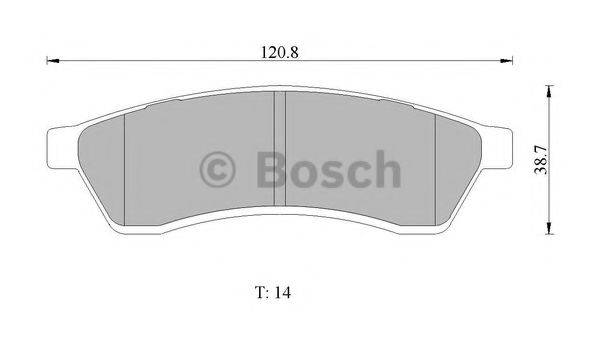 BOSCH 0986AB1463 Комплект гальмівних колодок, дискове гальмо