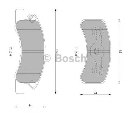 BOSCH 0986AB1467 Комплект гальмівних колодок, дискове гальмо