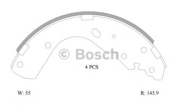 BOSCH 0986AB1573 Комплект гальмівних колодок