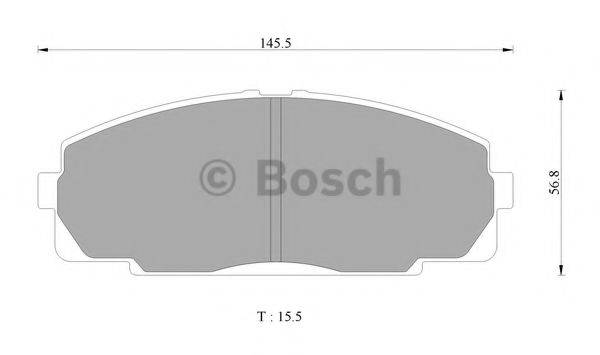 BOSCH 0986AB2072 Комплект гальмівних колодок, дискове гальмо