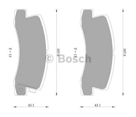 BOSCH 0986AB2258 Комплект гальмівних колодок, дискове гальмо