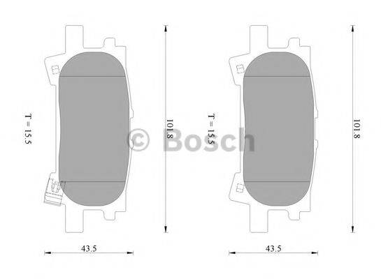 BOSCH 0986AB2260 Комплект гальмівних колодок, дискове гальмо