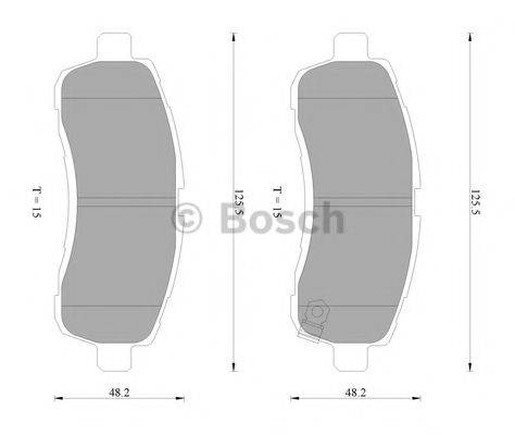 BOSCH 0986AB2275 Комплект гальмівних колодок, дискове гальмо