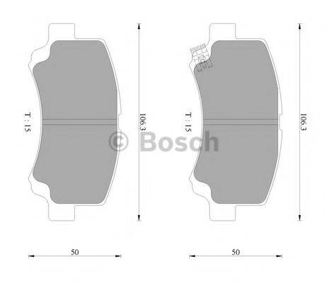 BOSCH 0986AB2336 Комплект гальмівних колодок, дискове гальмо