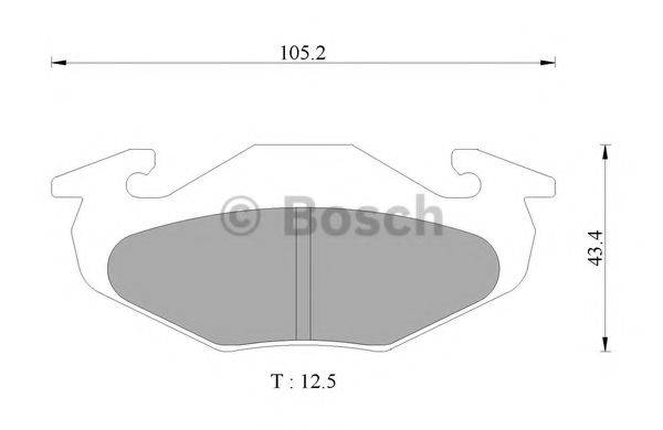 BOSCH 0986AB2469 Комплект гальмівних колодок, дискове гальмо