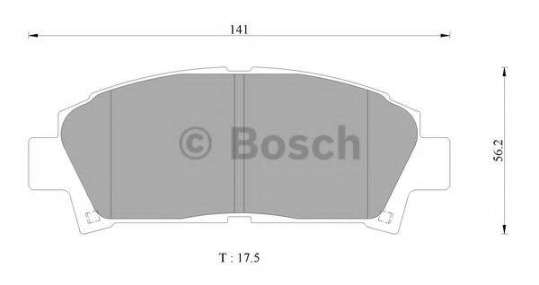 BOSCH 0986AB2485 Комплект гальмівних колодок, дискове гальмо