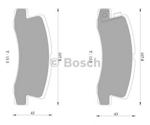 BOSCH 0986AB2486 Комплект гальмівних колодок, дискове гальмо