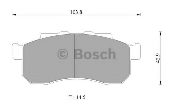 BOSCH 0986AB2506 Комплект гальмівних колодок, дискове гальмо