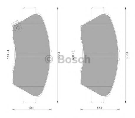 BOSCH 0986AB2508 Комплект гальмівних колодок, дискове гальмо