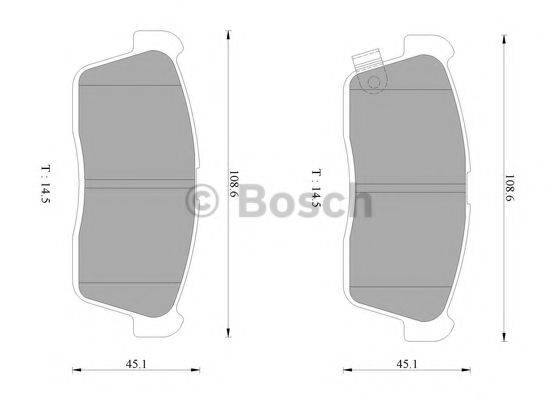 BOSCH 0986AB2775 Комплект гальмівних колодок, дискове гальмо