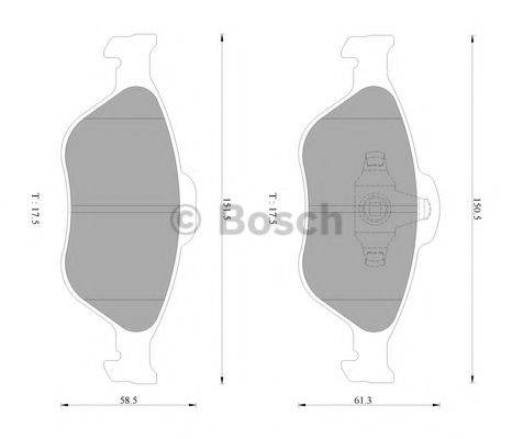 BOSCH 0986AB2779 Комплект гальмівних колодок, дискове гальмо