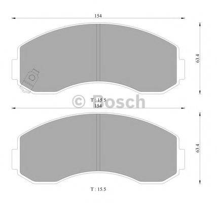 BOSCH 0986AB3030 Комплект гальмівних колодок, дискове гальмо