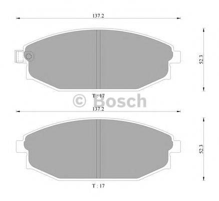 BOSCH 0986AB3036 Комплект гальмівних колодок, дискове гальмо