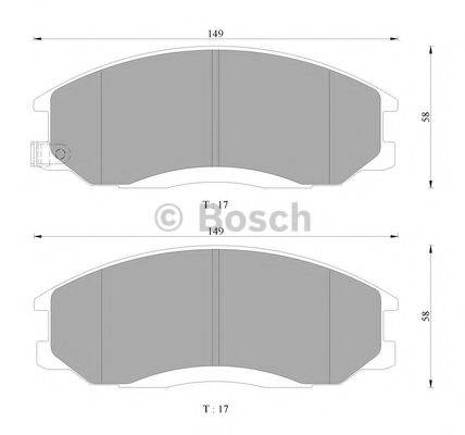 BOSCH 0986AB3040 Комплект гальмівних колодок, дискове гальмо