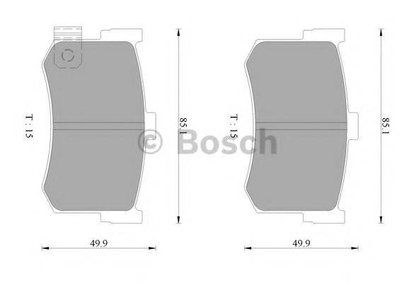 BOSCH 0986AB3065 Комплект гальмівних колодок, дискове гальмо