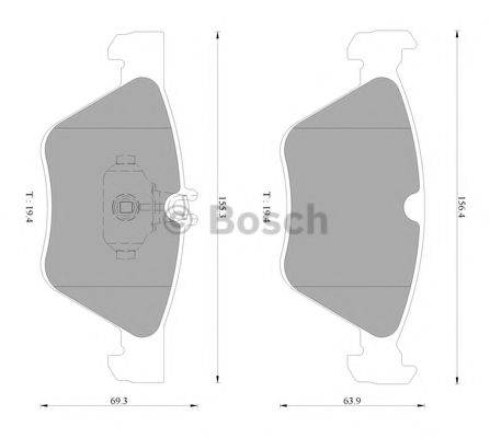 BOSCH 0986AB3117 Комплект гальмівних колодок, дискове гальмо