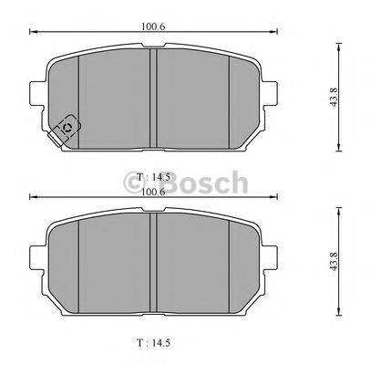 BOSCH 0986AB3125 Комплект гальмівних колодок, дискове гальмо