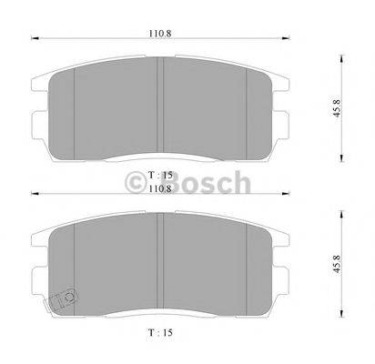 BOSCH 0986AB3127 Комплект гальмівних колодок, дискове гальмо