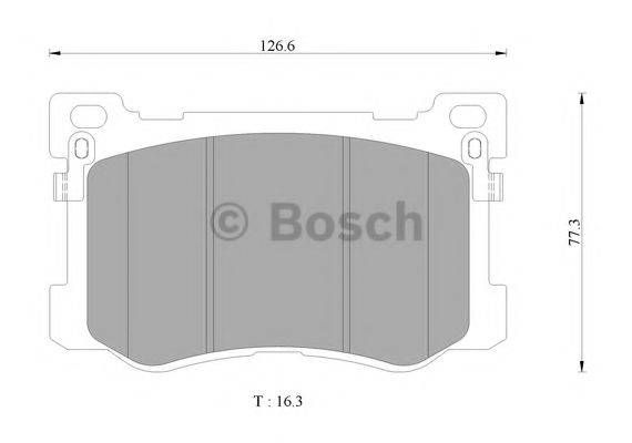 BOSCH 0986AB3136 Комплект гальмівних колодок, дискове гальмо