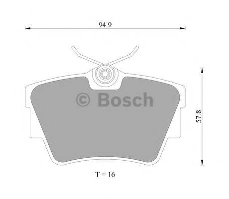 BOSCH 0986AB4468 Комплект гальмівних колодок, дискове гальмо