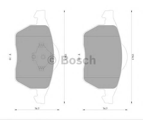 BOSCH 0986AB4552 Комплект гальмівних колодок, дискове гальмо