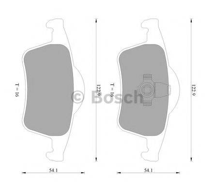 BOSCH 0986AB4565 Комплект гальмівних колодок, дискове гальмо