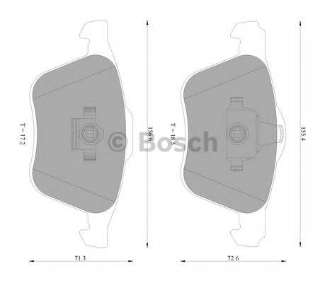 BOSCH 0986AB4577 Комплект гальмівних колодок, дискове гальмо