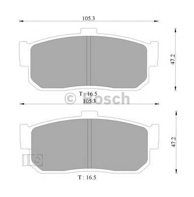 BOSCH 0986AB9057 Комплект гальмівних колодок, дискове гальмо