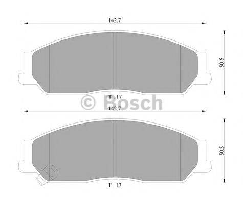 BOSCH 0986AB9094 Комплект гальмівних колодок, дискове гальмо