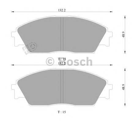 BOSCH 0986AB9248 Комплект гальмівних колодок, дискове гальмо