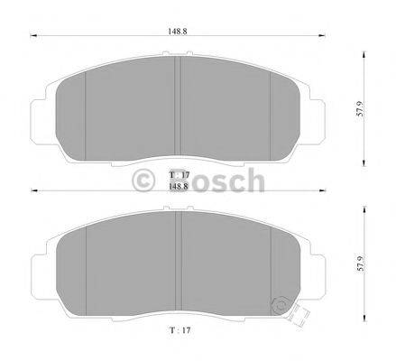 BOSCH 0986AB9275 Комплект гальмівних колодок, дискове гальмо