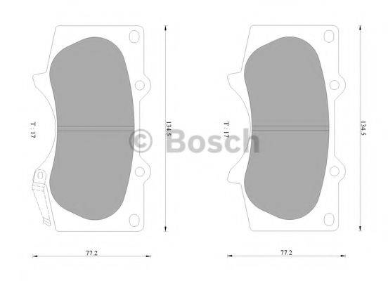 BOSCH 0986AB9280 Комплект гальмівних колодок, дискове гальмо