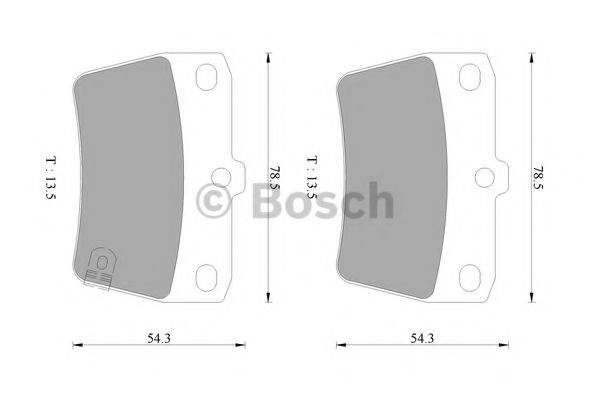 BOSCH 0986AB9293 Комплект гальмівних колодок, дискове гальмо