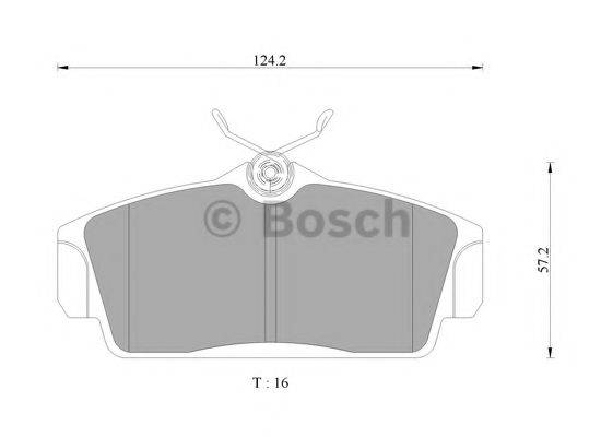 BOSCH 0986AB9296 Комплект гальмівних колодок, дискове гальмо