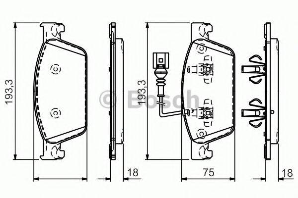 BOSCH 0986TB3163 Комплект гальмівних колодок, дискове гальмо