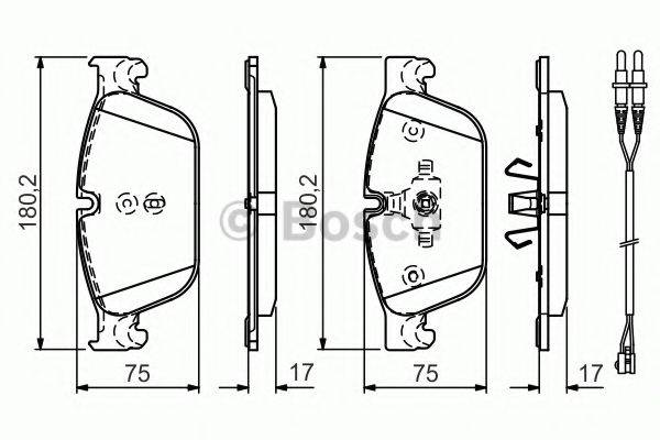 BOSCH 0986TB3183 Комплект гальмівних колодок, дискове гальмо