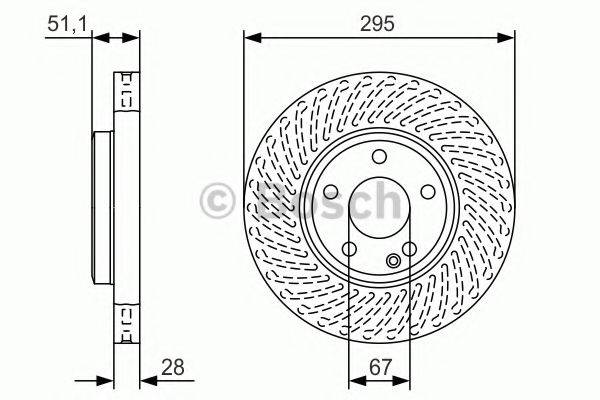 BOSCH 0986479A58 гальмівний диск