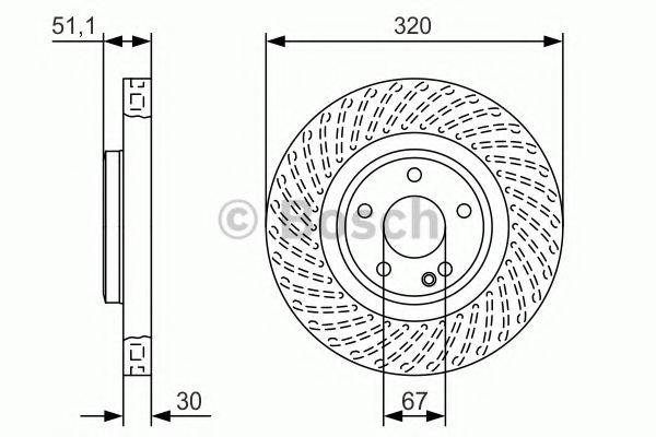 BOSCH 0986479A59 гальмівний диск