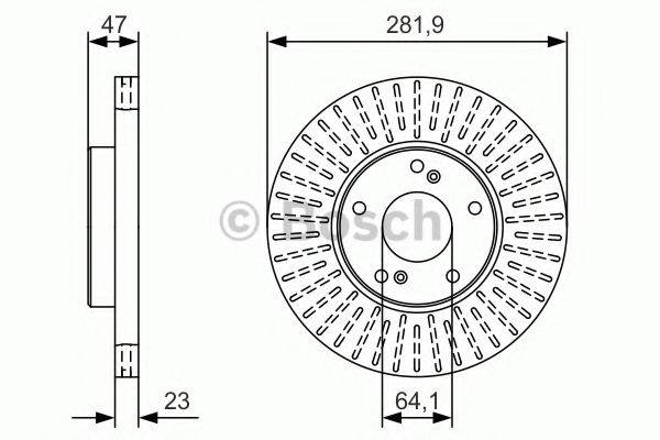 BOSCH 0986479A99 гальмівний диск