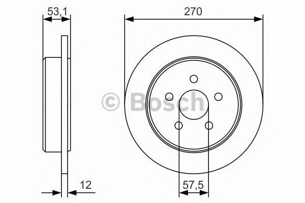 BOSCH 0986479B08 гальмівний диск