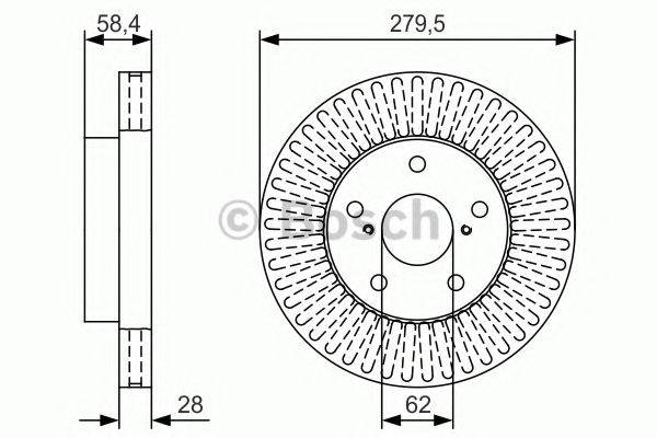 BOSCH 0986479U20 гальмівний диск