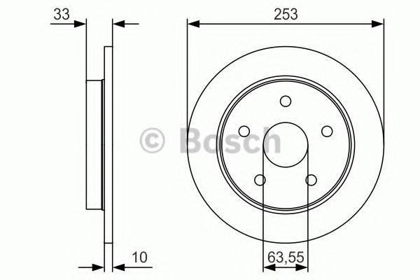 BOSCH 0986479U81 гальмівний диск