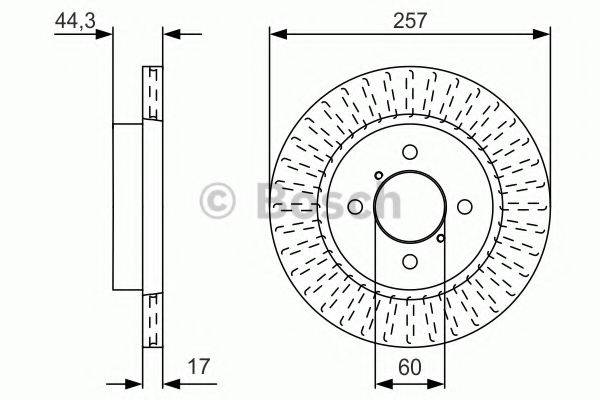 BOSCH 0986479U93 гальмівний диск