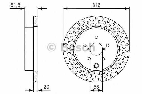 BOSCH 0986479V05 гальмівний диск