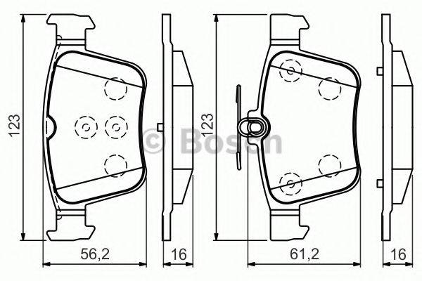 BOSCH 0986494658 Комплект гальмівних колодок, дискове гальмо