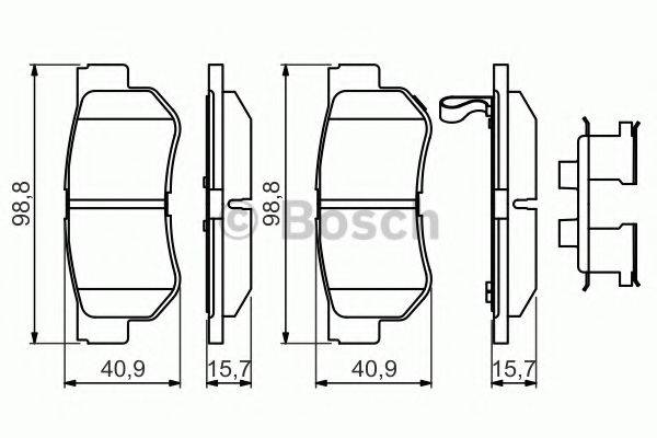 BOSCH 0986494635 Комплект гальмівних колодок, дискове гальмо