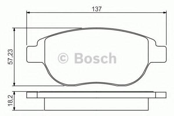 BOSCH 0986495225 Комплект гальмівних колодок, дискове гальмо