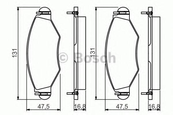 BOSCH 0986495244 Комплект гальмівних колодок, дискове гальмо