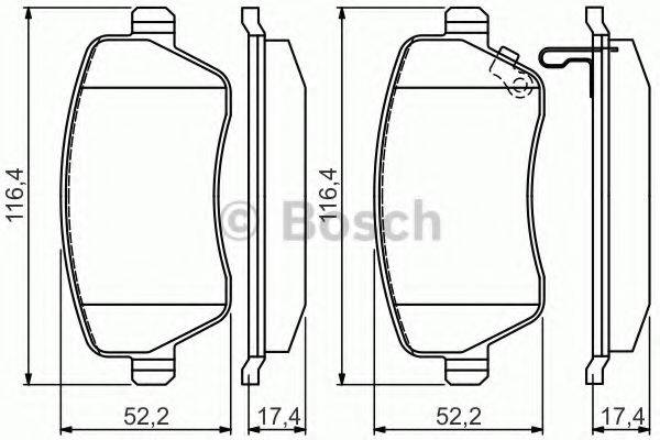 BOSCH 0986494573 Комплект гальмівних колодок, дискове гальмо