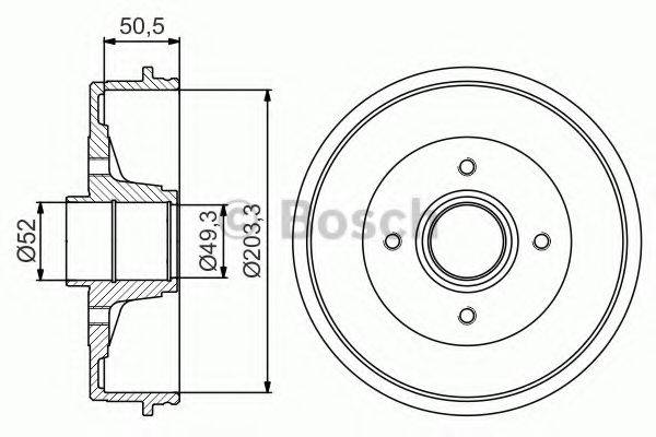 BOSCH 0986477197 Гальмівний барабан